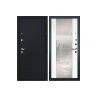 Входная металлическая дверь Лекс Рим Стиль с Зеркалом Ясень белый (панель №61)