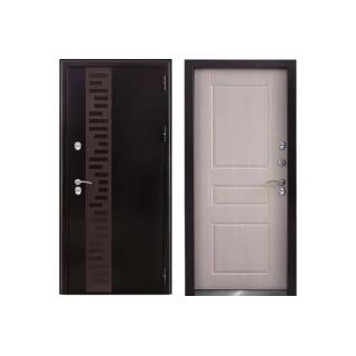 Входная дверь Заводские Двери Урал ПП с терморазрывом (беленый дуб)