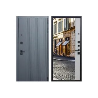 Входная металлическая дверь АСД Вертикаль с зеркалом 