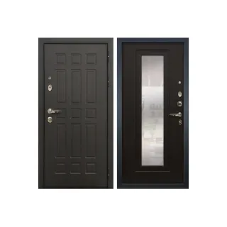 Входная металлическая дверь Лекс 8 Сенатор с зеркалом Венге (панель №22)